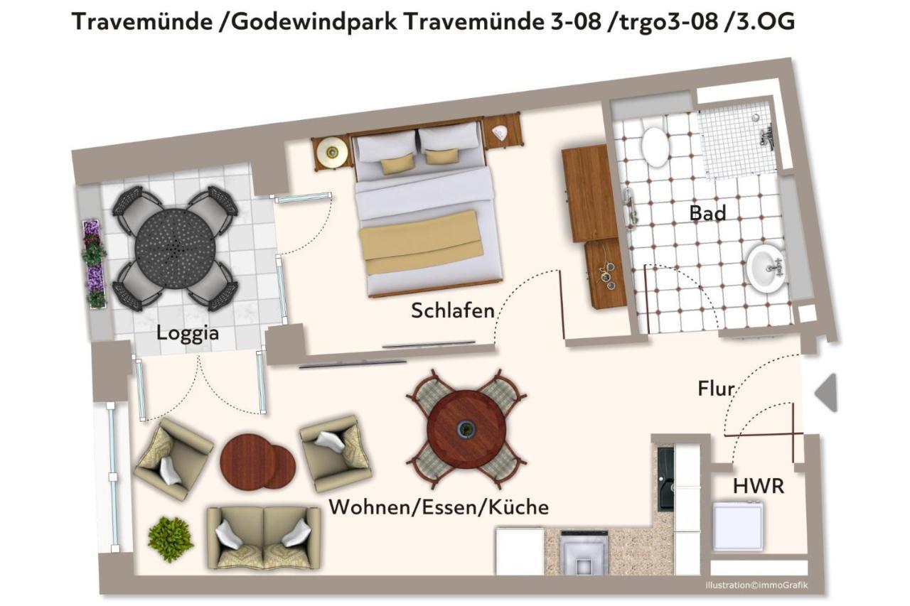 Godewindpark Travemuende Godewindpark Travemuende 3-08 Appartement Lübeck Buitenkant foto